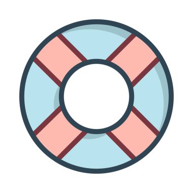 Yaşam şamandırası ikon vektör çizimi 