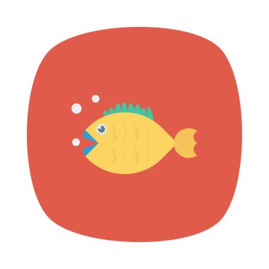 balığı web simge vektör çizim 