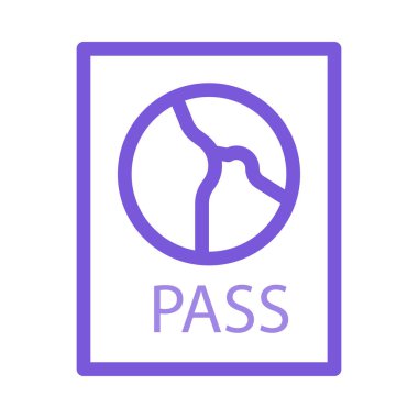 Pasaport web simgesi vektör illüstrasyonu