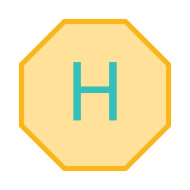 otel işareti simge vektör çizim 