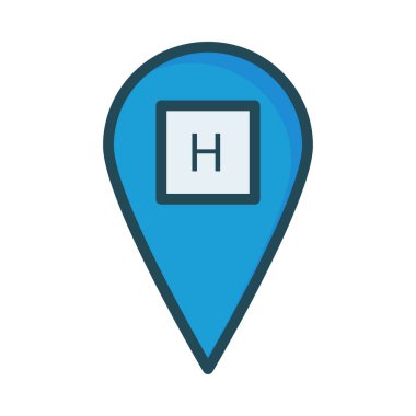 İşaretçi düz simgesi, vektör çizim 