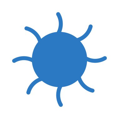 Güneş düz simgesi beyaz arka plan, vektör, illüstrasyon izole 