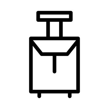 Bavul web simgesi, vektör çizim 