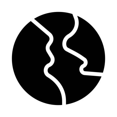 Dünya küre simgesi, sembol simge vektör çizim