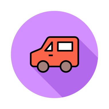 Bej gölge beyaz zemin üzerine izole araba