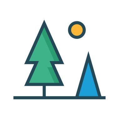 Orman Ağı simgesi, vektör illüstrasyonu 