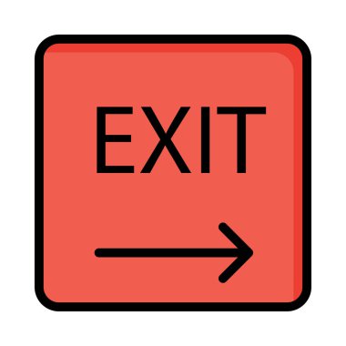 Web çıkış simgesi. Vektör çizim