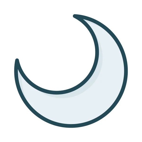 Иконка Moon Web Векторная Иллюстрация — стоковый вектор