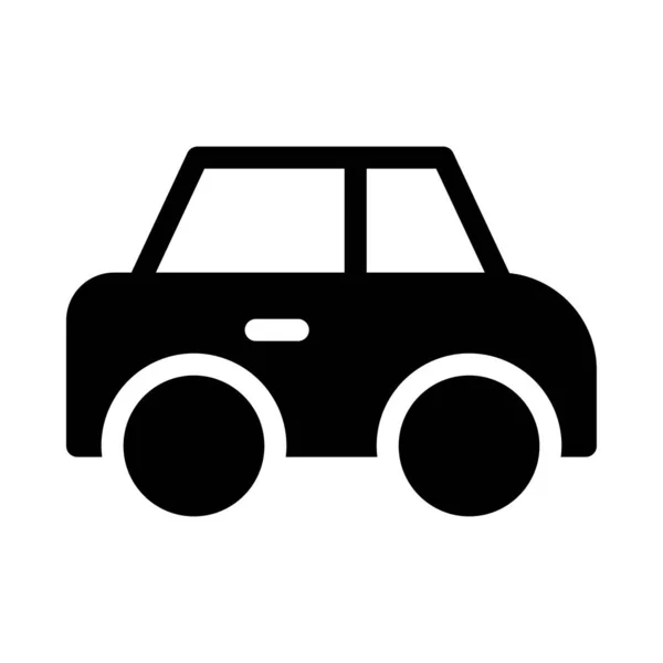 Coche Icono Plano Aislado Sobre Fondo Blanco Vector Ilustración — Vector de stock