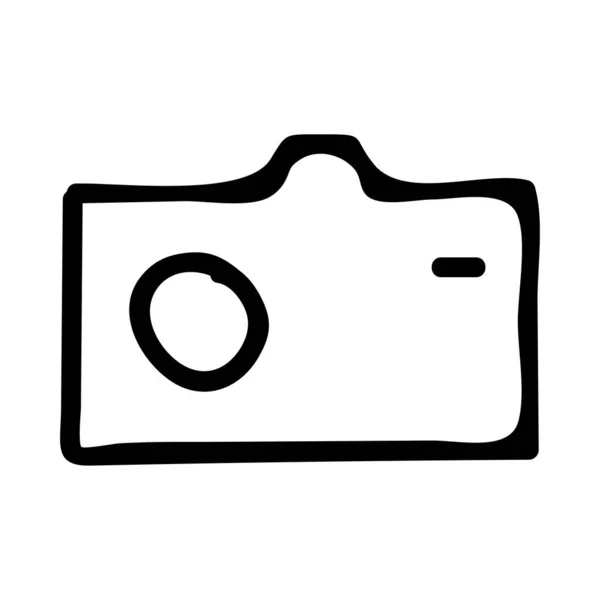 Ícone Câmera Para Web Móvel Design Plano Minimalista Moderno — Vetor de Stock