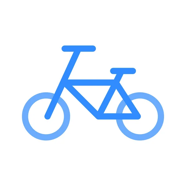 Bici Icono Plano Aislado Sobre Fondo Blanco Vector Ilustración — Archivo Imágenes Vectoriales