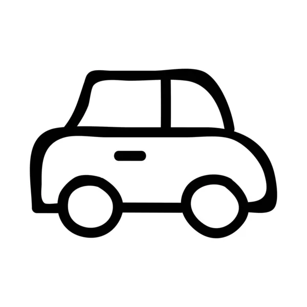 Platte Pictogram Auto Geïsoleerd Een Witte Achtergrond Vector Illustratie — Stockvector