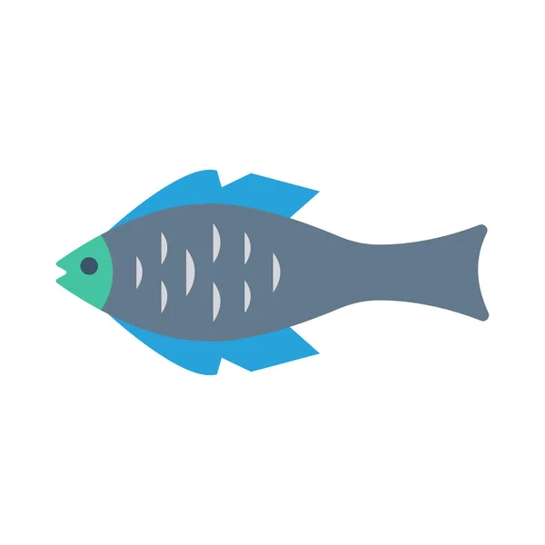 Fish Web Icon Vector Illustration — Stock Vector