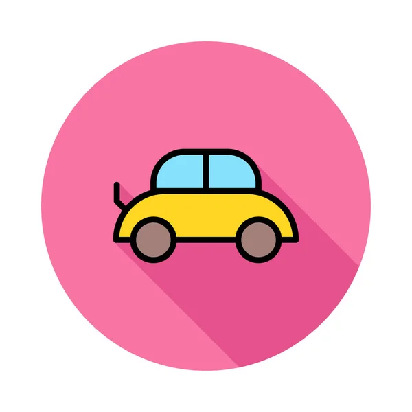 Coche Icono Plano Aislado Sobre Fondo Blanco Vector Ilustración — Vector de stock