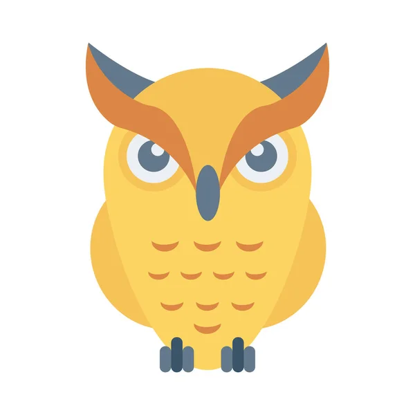 Owl Web Icon Vector Illustration — Stock Vector