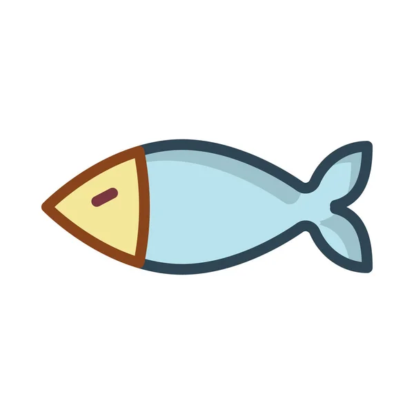 Icono Pescado Vector Ilustración — Archivo Imágenes Vectoriales