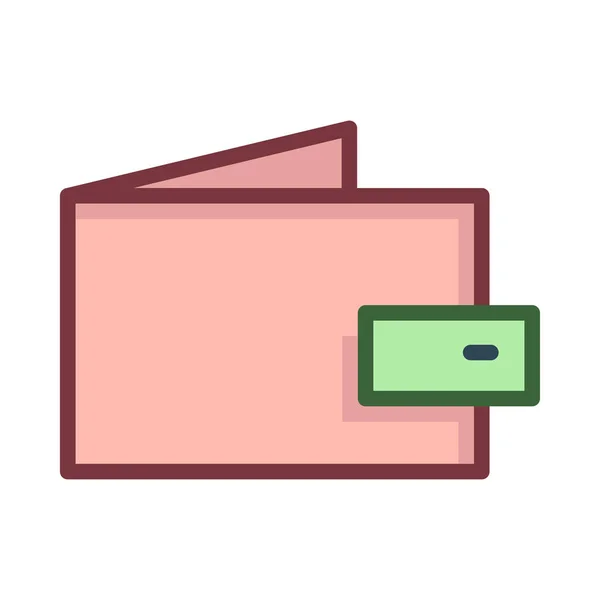 Portemonnaie Web Symbol Vektorillustration — Stockvektor