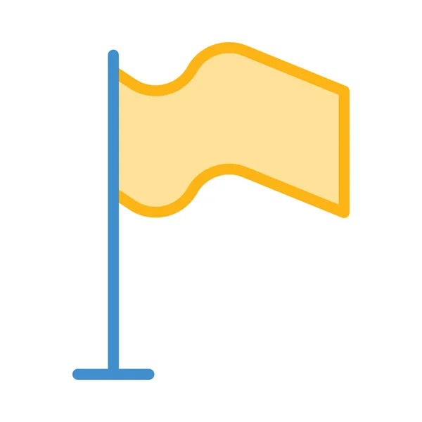 Zászló Web Ikon Vektor Illusztráció — Stock Vector