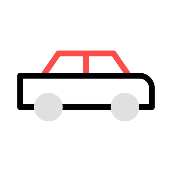 Coche Aislado Sobre Fondo Blanco Con Sombra Beige — Vector de stock