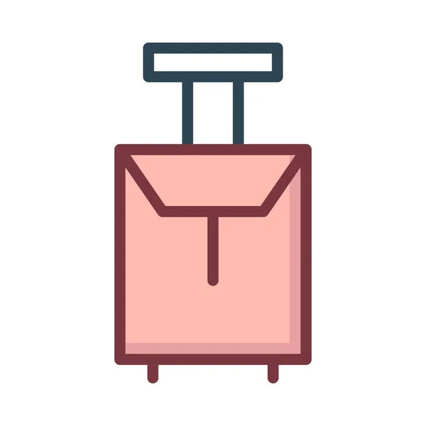 Suitcase Web Icon Vector Illustration — Stock Vector