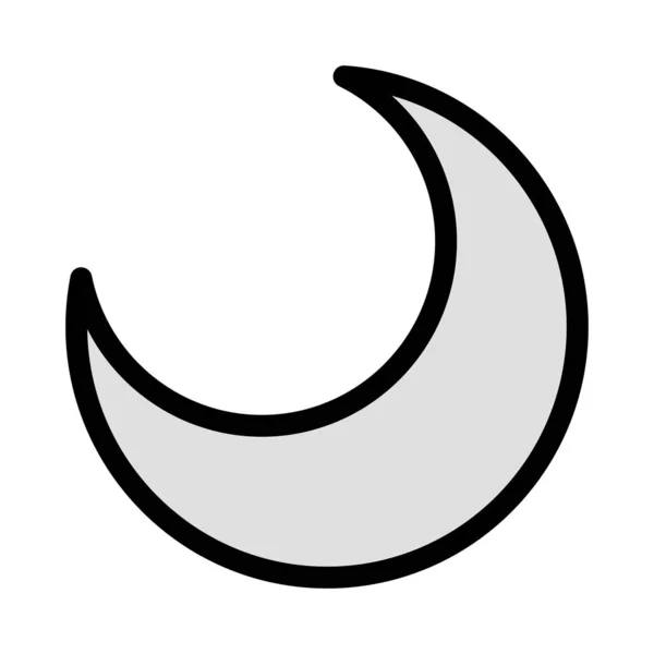 Icono Web Luna Ilustración Vectorial — Archivo Imágenes Vectoriales