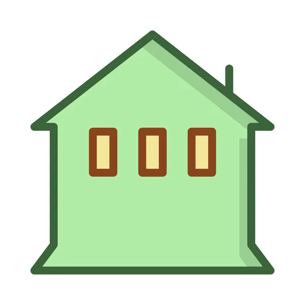 Huis Pictogram Vector Illustratie — Stockvector