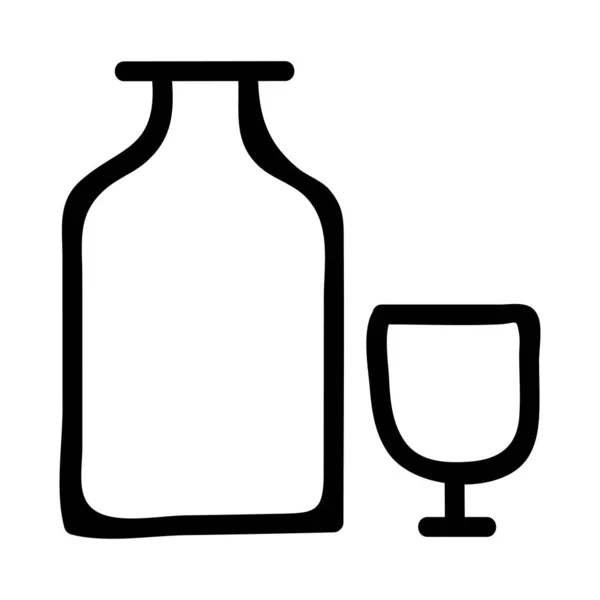 線のアイコンを飲む ベクトル イラスト — ストックベクタ