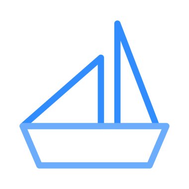 Gemi simgesi vektör illüstrasyonu 