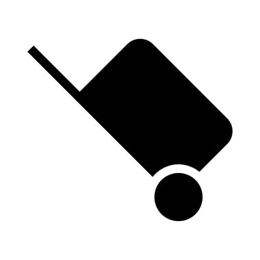 Bavul web simgesi, vektör çizim 