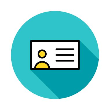 ID kart simgesi vektör illüstrasyonu 