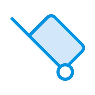 Bavul web simgesi, vektör çizim 