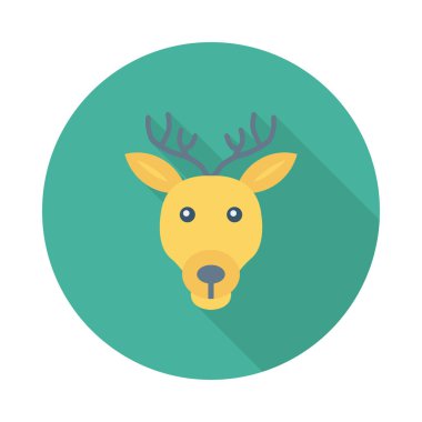 Ren geyiği web simgesi, vektör çizim 