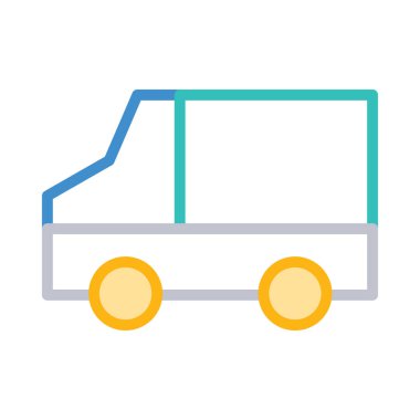 Renkli noktalar beyaz zemin üzerine sarı araba 