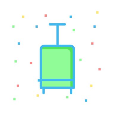 Soyut vektör seyahat simgesi beyaz arka plan üzerinde