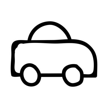 Renkli noktalar beyaz zemin üzerine sarı araba 