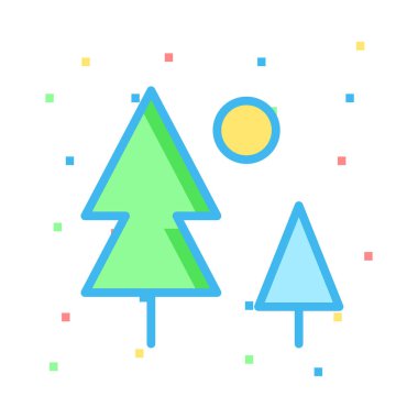 Orman Ağı simgesi, vektör illüstrasyonu 