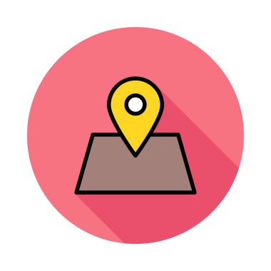 Beyaz arka plan, vektör çizim üzerinde seyahat soyut simgesi 