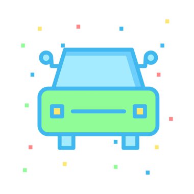 Bej gölge beyaz zemin üzerine izole araba