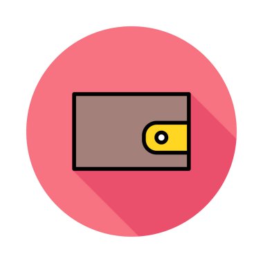 cüzdan web simgesi, vektör illüstrasyonu 