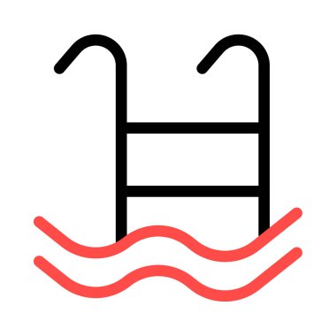 Seyahat renk simgesi beyaz arka planda, vektör çizim 