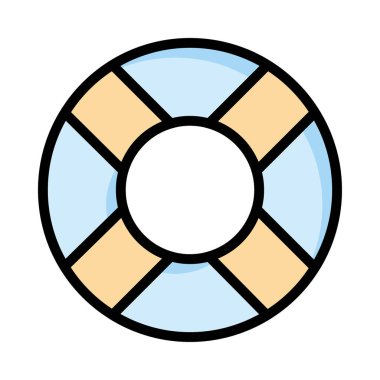 Yaşam şamandırası ikon vektör çizimi 