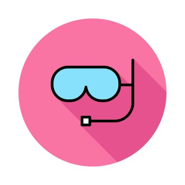 maske simgesi vektör illüstrasyonu 