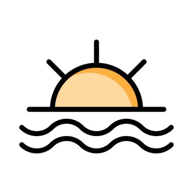 Renk seyahat etmek simge beyaz arka planda, vektör çizim 