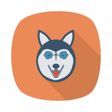 köpek ağı simgesi, vektör illüstrasyonu 