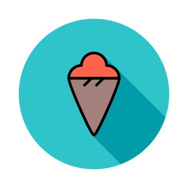 dondurma ikonu vektör illüstrasyonu