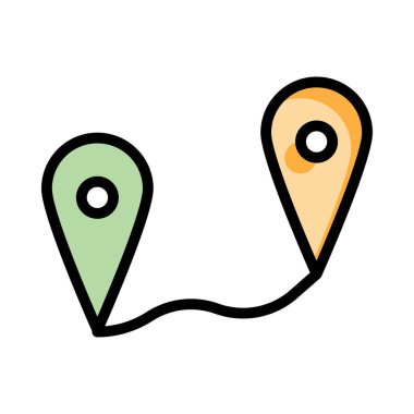 harita pin ikonu vektör illüstrasyonu 