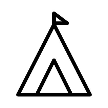 çadır simgesi vektör illüstrasyonu 