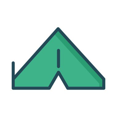 kamp web simgesi, vektör çizim 