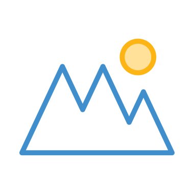 Seyahat renk simgesi beyaz arka planda, vektör çizim 