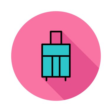 Renkli işaretleri beyaz zemin üzerine kırmızı ve sarı iş çanta